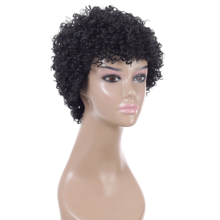 WIG-T003 Ladies High Temperature Silk Short Curly Wig Elastic Mesh Headgear My Store