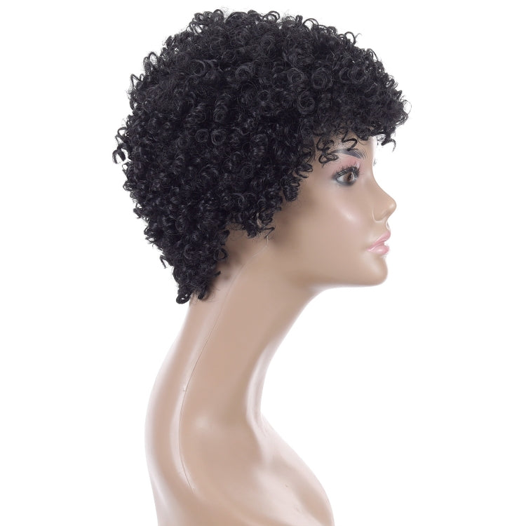 WIG-T003 Ladies High Temperature Silk Short Curly Wig Elastic Mesh Headgear My Store