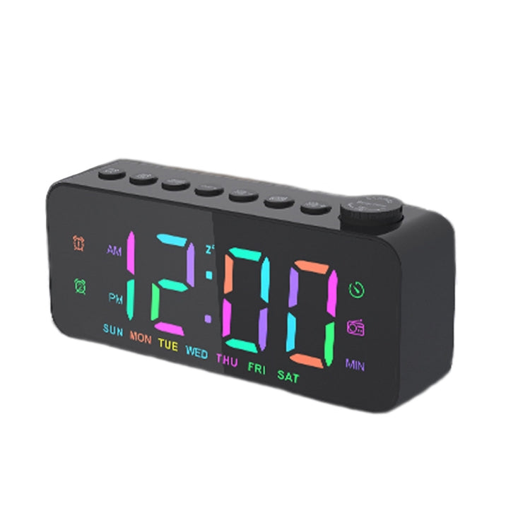 RGB Color Changing LED Digital Alarm Clock with FM Radio Built-in 8 Natural Music My Store