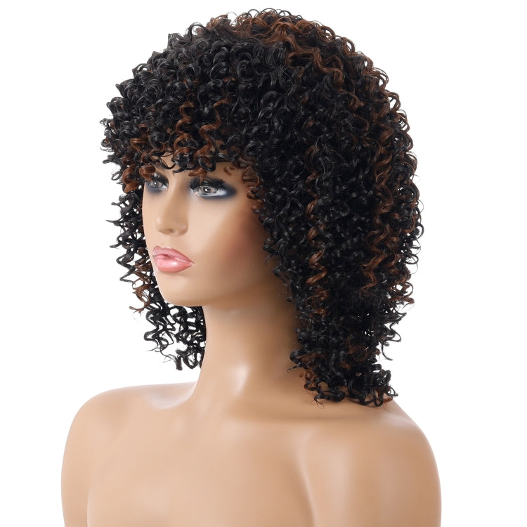 WIG-T130H Ladies Short Curly Hair High Temperature Silk Wig Chemical Fiber Headgear My Store