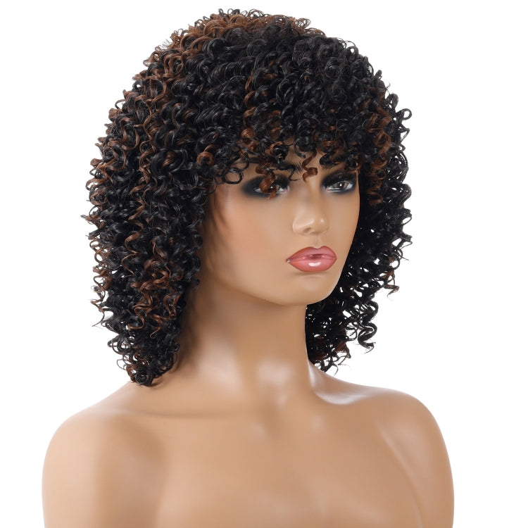 WIG-T130H Ladies Short Curly Hair High Temperature Silk Wig Chemical Fiber Headgear My Store