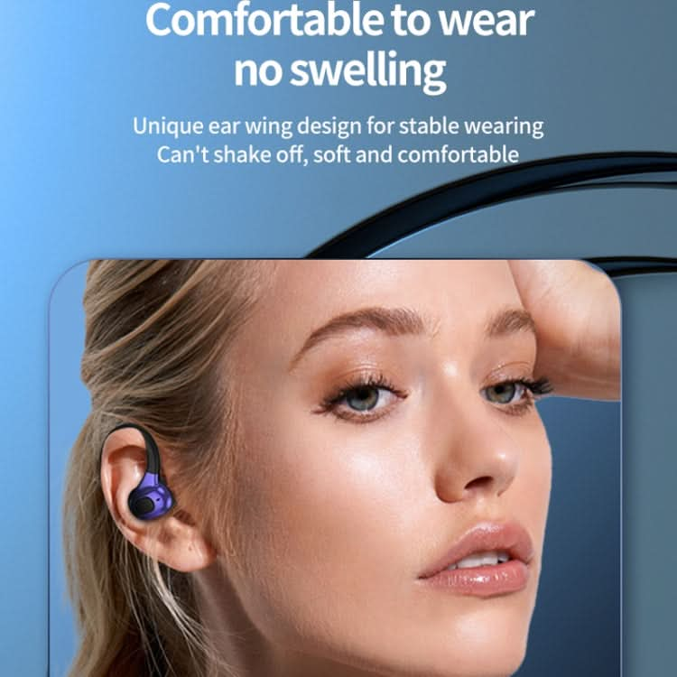 F8 Hanging Ear Stereo Wireless Bluetooth Earphones With Charging Bin