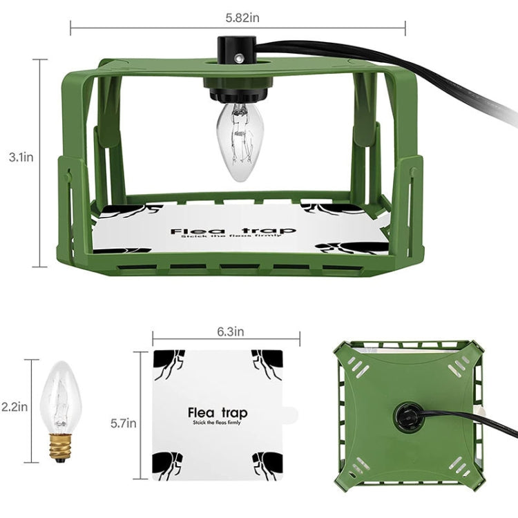 SK121 Square Fly Trap Flea Trap Pet Household Flea Light Catcher My Store