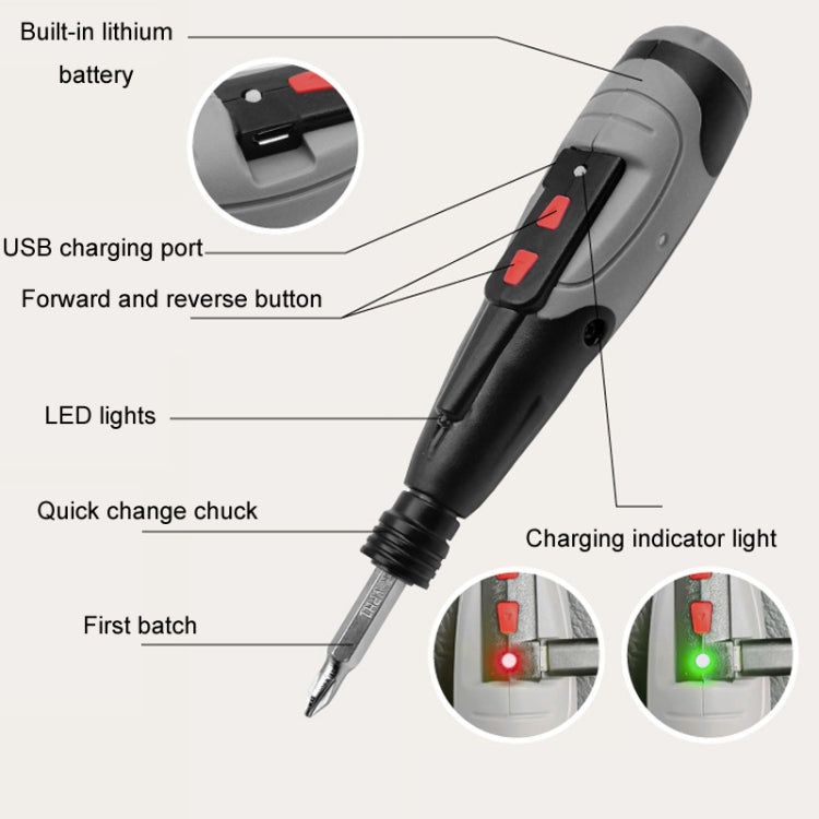 X-power 3.6V Mini Rechargeable Straight Rod Electric Screwdriver