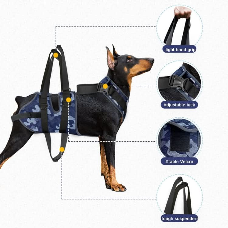 Injured Dog Auxiliary Leash Front and Rear Leg Double Slings For Large and Medium-sized Dogs - Reluova