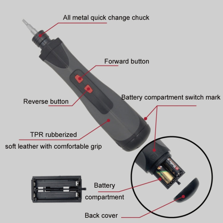 X-power Household Multifunctional Straight Rod Electric Screwdriver Set