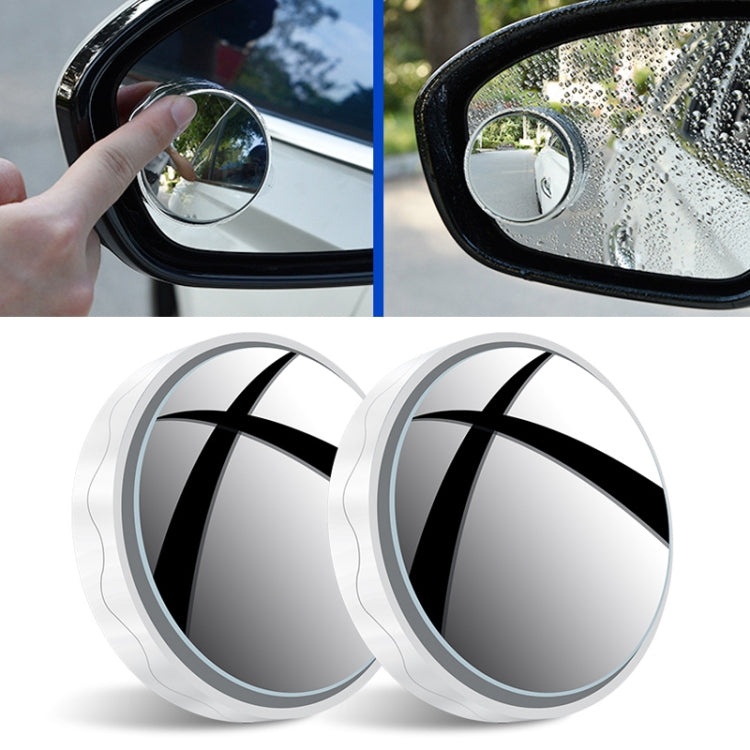 1pair Reversing Mirror Small Round Mirror HD Large View Suction Cup Blind Spot Mirror-Reluova