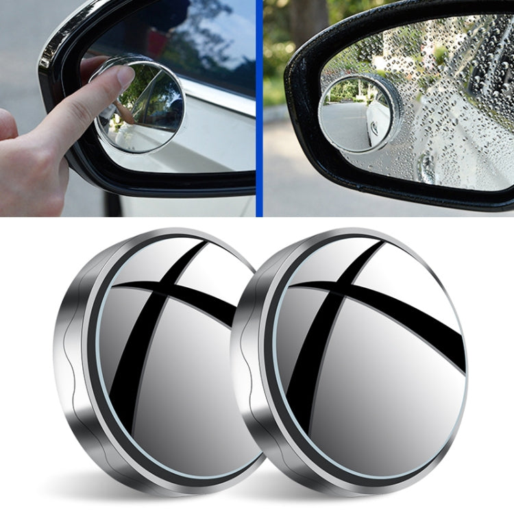 1pair Reversing Mirror Small Round Mirror HD Large View Suction Cup Blind Spot Mirror-Reluova