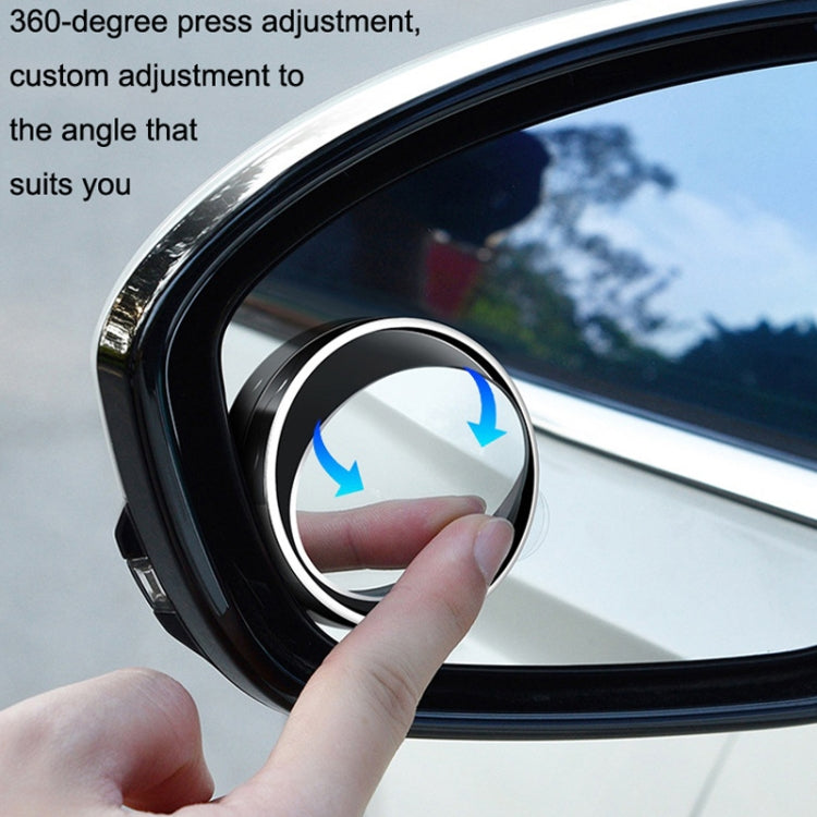 1pair Reversing Mirror Small Round Mirror HD Large View Suction Cup Blind Spot Mirror-Reluova