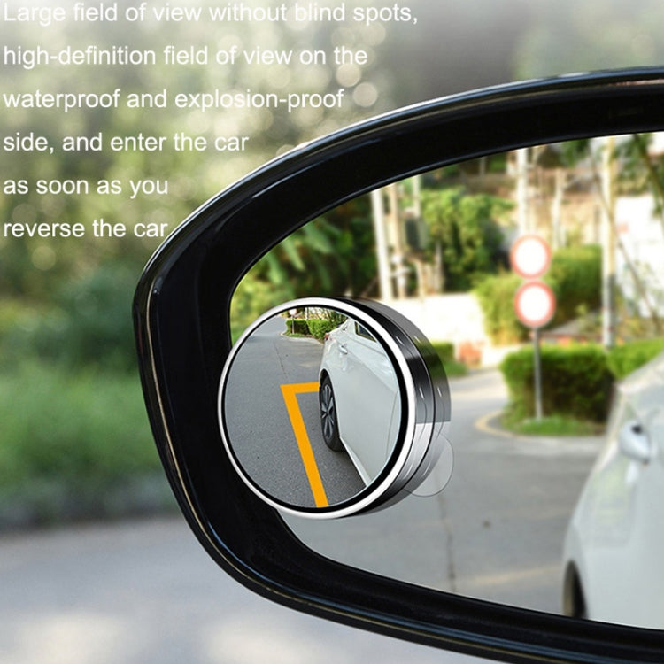 1pair Reversing Mirror Small Round Mirror HD Large View Suction Cup Blind Spot Mirror-Reluova