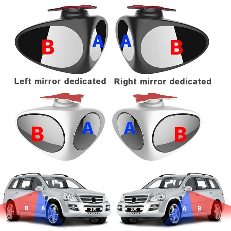 2 in 1 Car Blind Spot Mirror Reversing Parking Wide Angle Mirror 360 Degree Rotation Adjustable Convex Rear View Mirror-Reluova