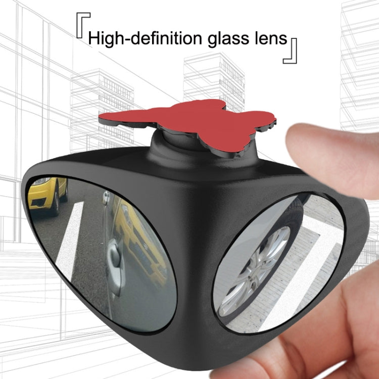 2 in 1 Car Blind Spot Mirror Reversing Parking Wide Angle Mirror 360 Degree Rotation Adjustable Convex Rear View Mirror-Reluova