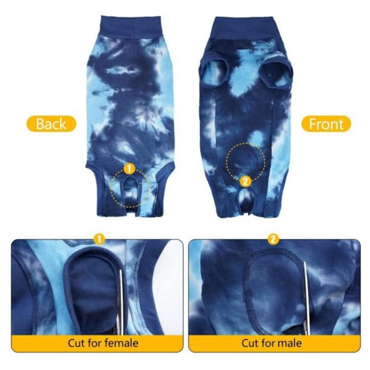 Tie-dye Dog Postoperative Clothes Easy to Put On and Take Off Pet Sterilization Clothes - Reluova