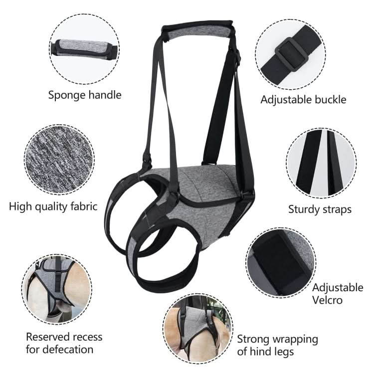 Dog Hind Leg Auxiliary Strap Decompression Auxiliary Travel Belt For Elderly and Injured Dog - Reluova