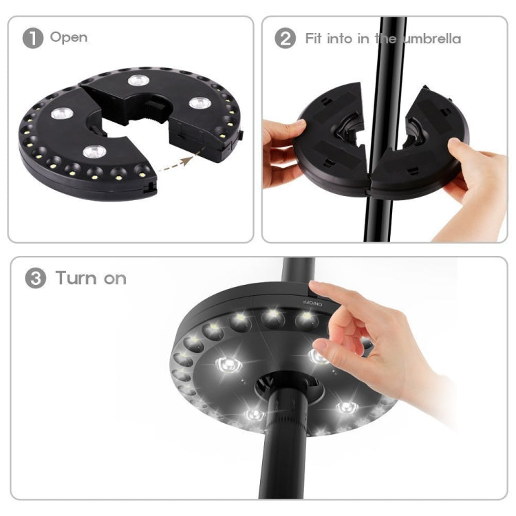 24+4 LEDs Umbrella Light Balcony Emergency Tent Light Camping Ligh for 2.5-3.5cm Pole My Store