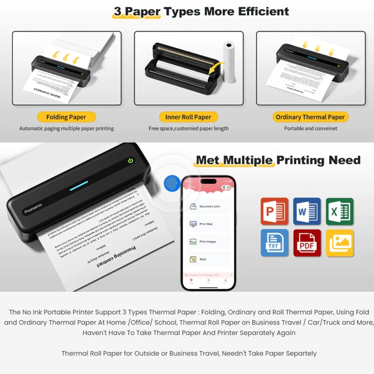 Phomemo M832 300dpi Wireless Thermal Portable Printer