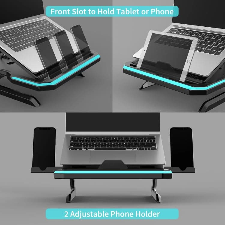 Laptop Stand with RGB Lighting 9-Level Adjustable Notebook Stand My Store