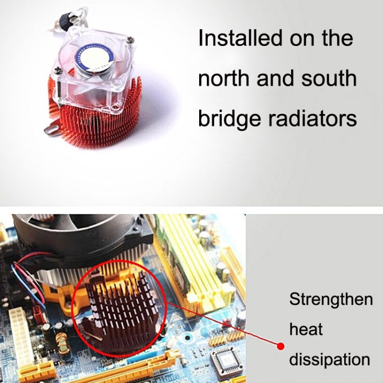 2pcs Ice Crystal F46 3PIN Transparent Fan Main Board Heat Dissipation Hydraulic Bearing For North And South Bridge