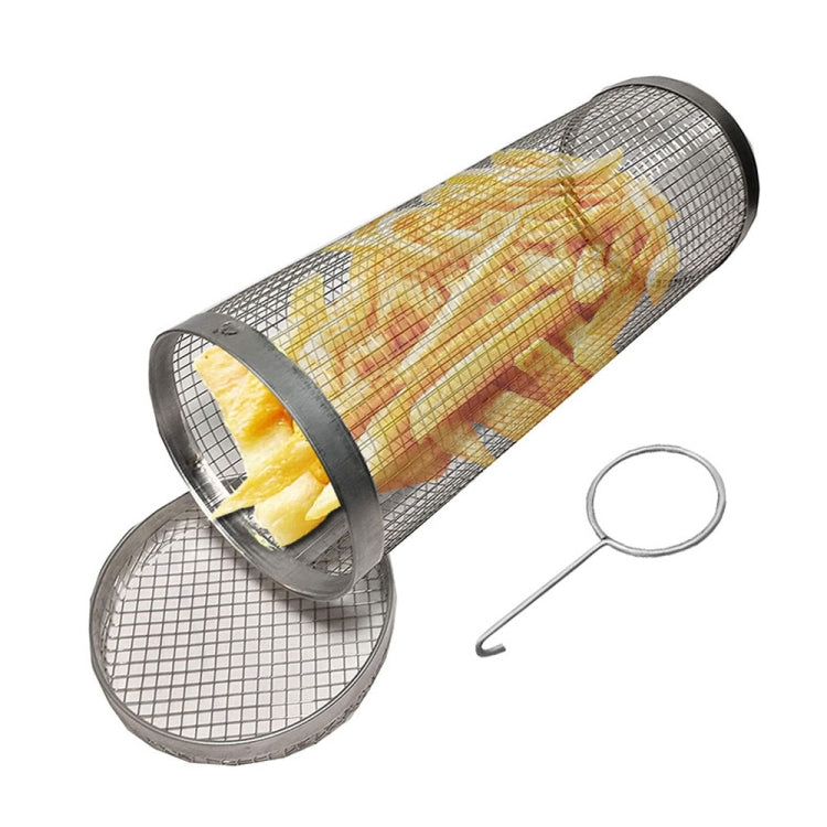 Outdoor Stainless Steel Barbecue Cage BBQ Round Mesh Tube Reluova