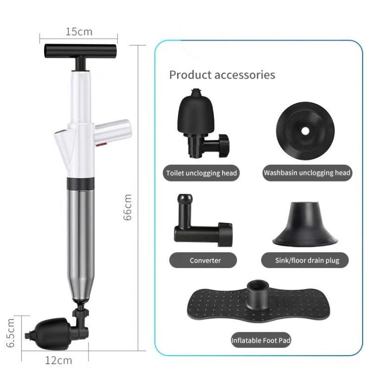 Toilet Pipe Dredger Toilet Sewer Floor Drain Clogged Household High Pressure Pneumatic Tool My Store