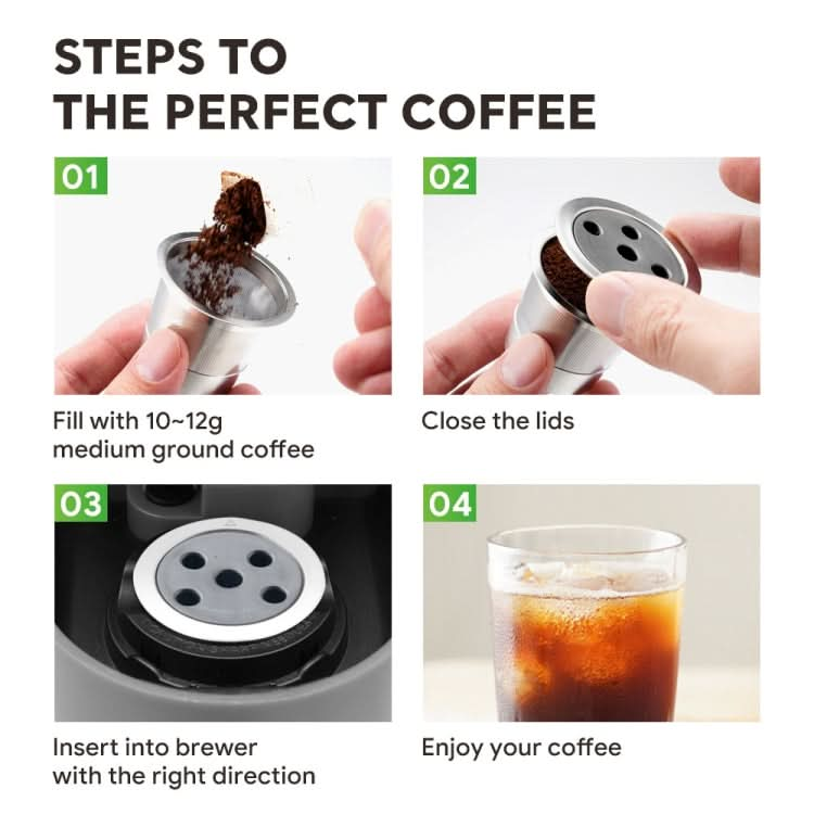 For Keurig K-Supreme Plus Coffee Machine Reusable Stainless Steel Filter Five-hole K Cup - Reluova