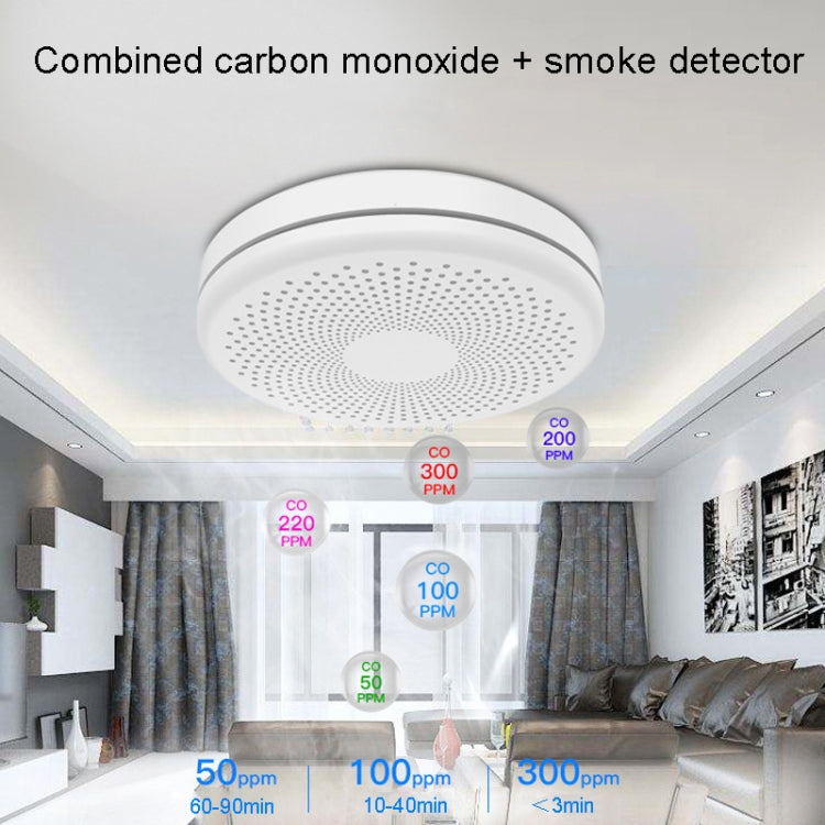 RH-WS11-W WiFi 2 In 1 Smoke Alarm Carbon Monoxide Composite Smoke Sensor Reluova