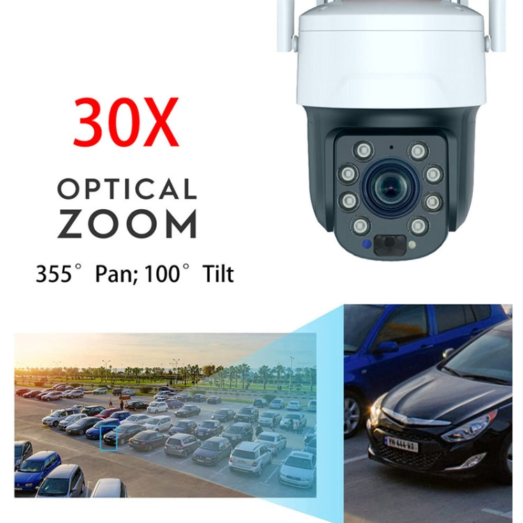 RH-Q10 Graffiti 5MP Wifi Wireless Solar Camera 30X Optical Zoom Auto Tracking Patrol IP66 Waterproof