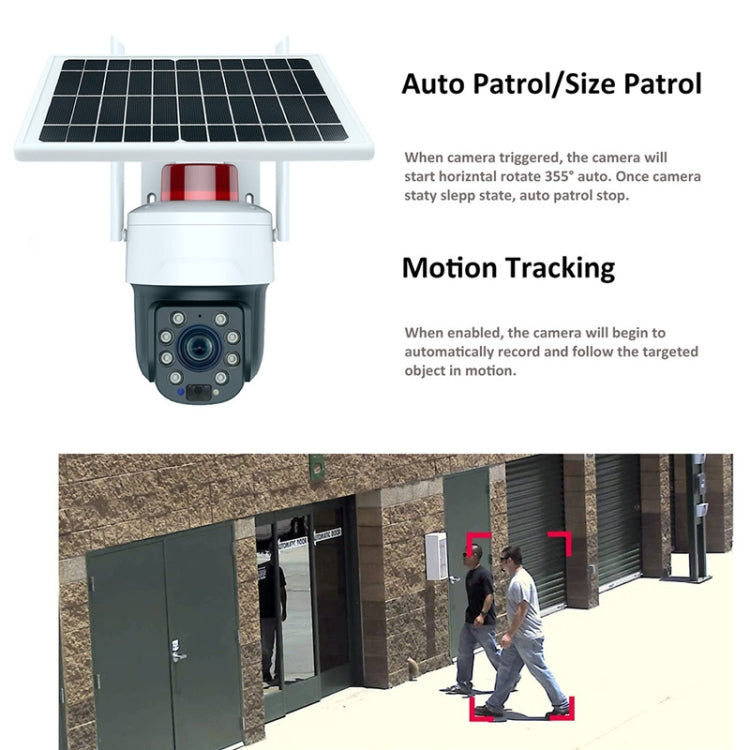 RH-Q10 Graffiti 5MP Wifi Wireless Solar Camera 30X Optical Zoom Auto Tracking Patrol IP66 Waterproof