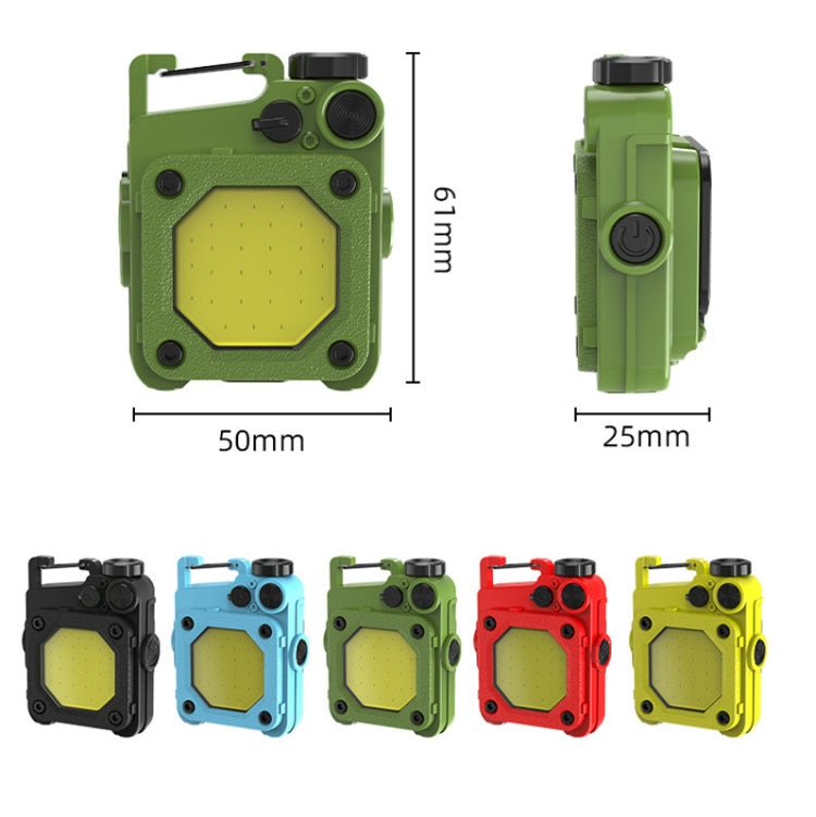 Mini Keychain COB Flashlight USB Rechargeable Magnetic Work Light For Outdoor Camping