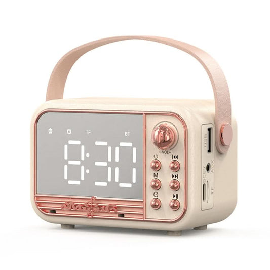 S11 Handheld Retro Alarm Clock Bluetooth Speaker Desktop Portable Clock