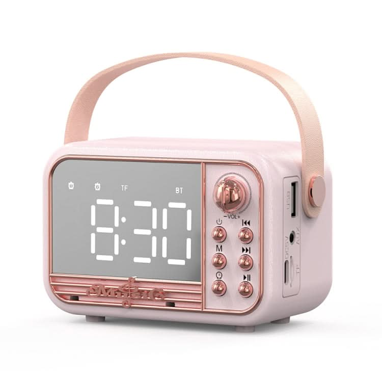 S11 Handheld Retro Alarm Clock Bluetooth Speaker Desktop Portable Clock