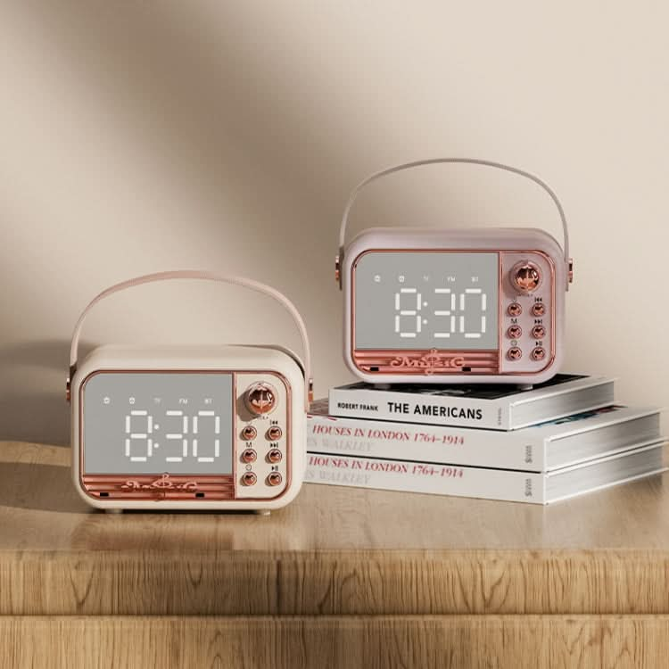 S11 Handheld Retro Alarm Clock Bluetooth Speaker Desktop Portable Clock