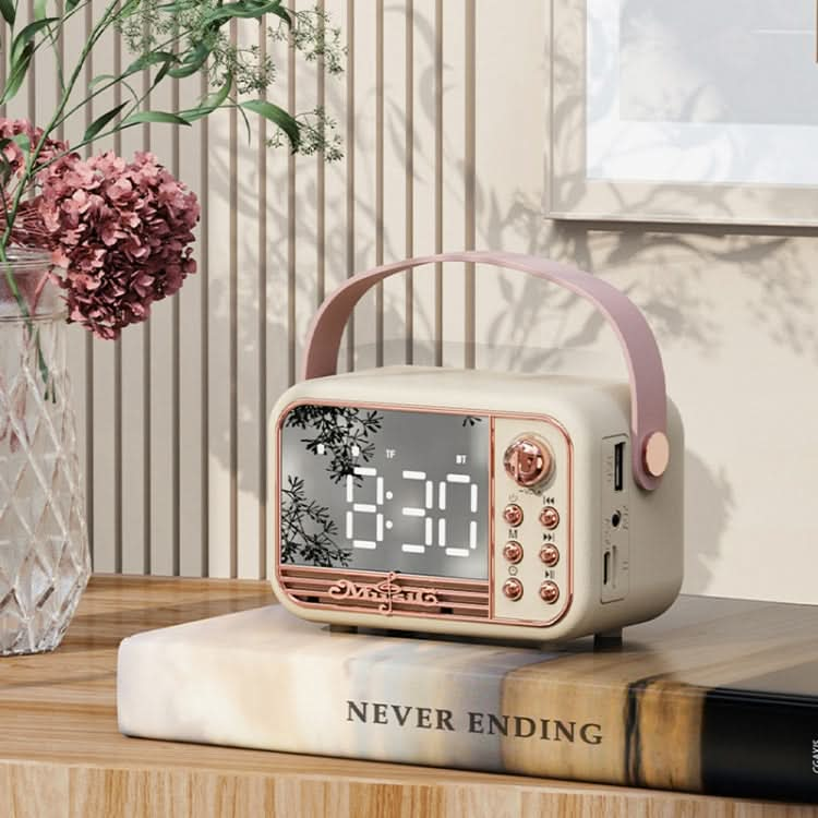 S11 Handheld Retro Alarm Clock Bluetooth Speaker Desktop Portable Clock