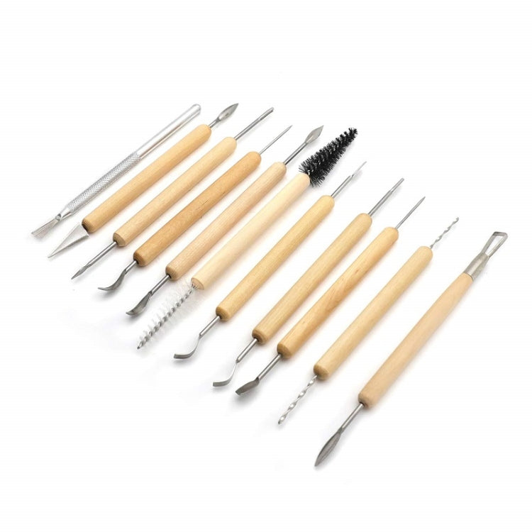 11pcs/set Soft Clay DIY Wooden Knife Tools