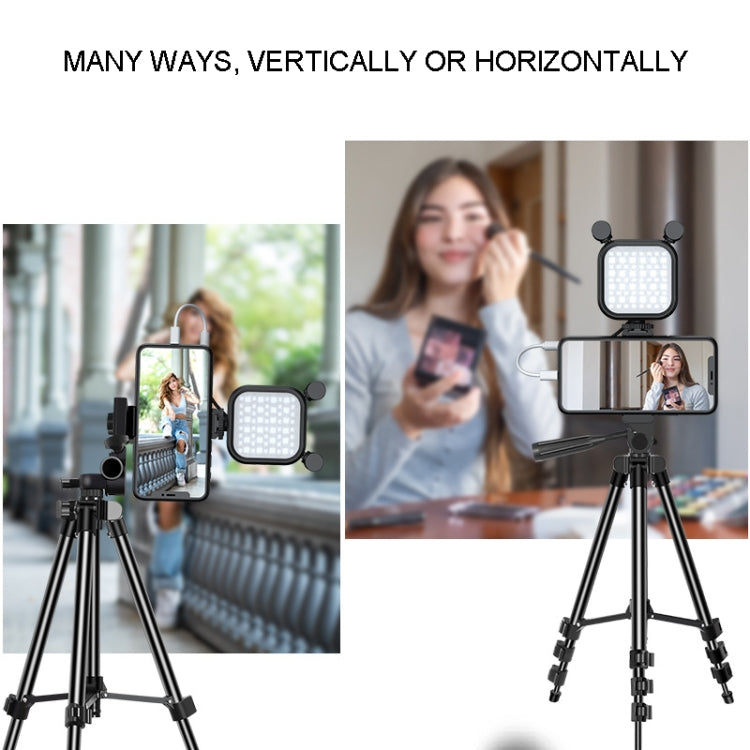 KIT-15LM Tripod Fill Light With Microphone Vlogging Kit  For Live Phone Recording