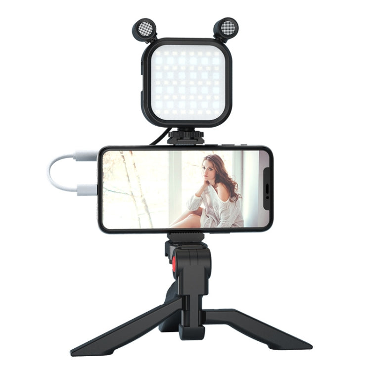 KIT-11LM Tripod Fill Light With Microphone Vlogging Kit For Live Phone Recording Reluova