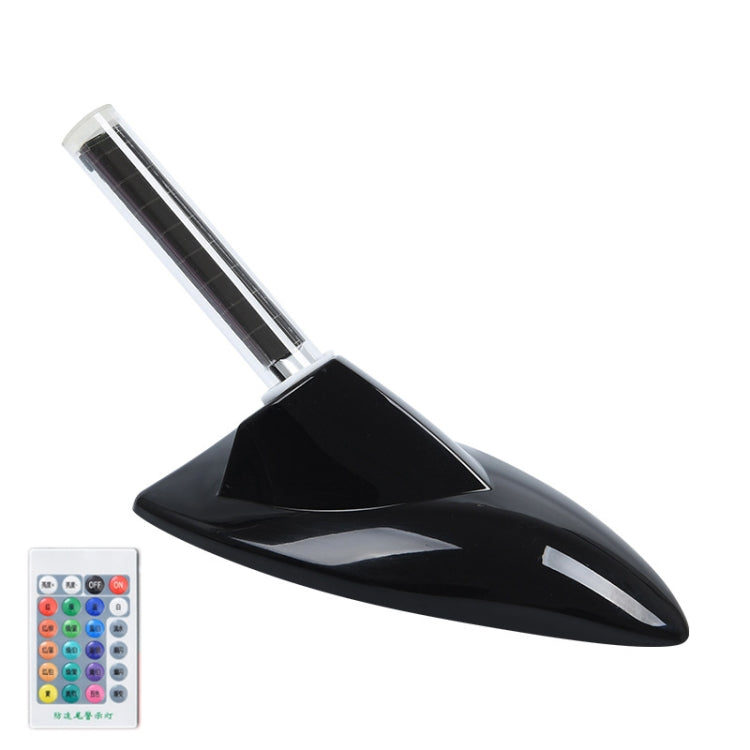 Car Solar Shark Fin With Antenna LED Warning Light