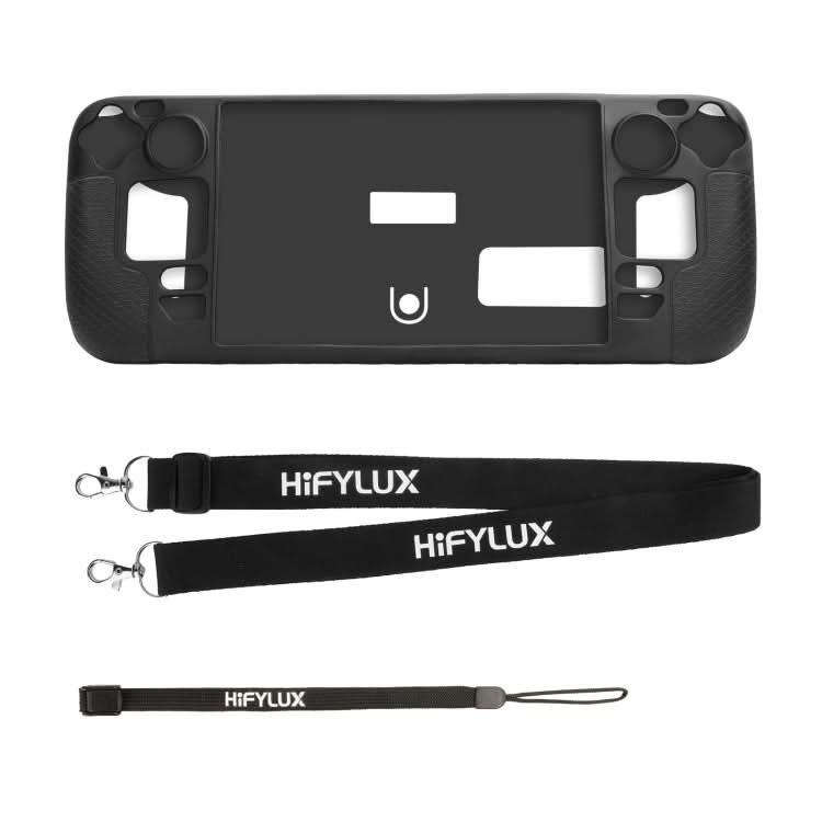 For Steam Deck Hifylux ST-PF14 Game Console Silicone Case Anti-scratch Non-slip Handheld Case Lanyard Reluova