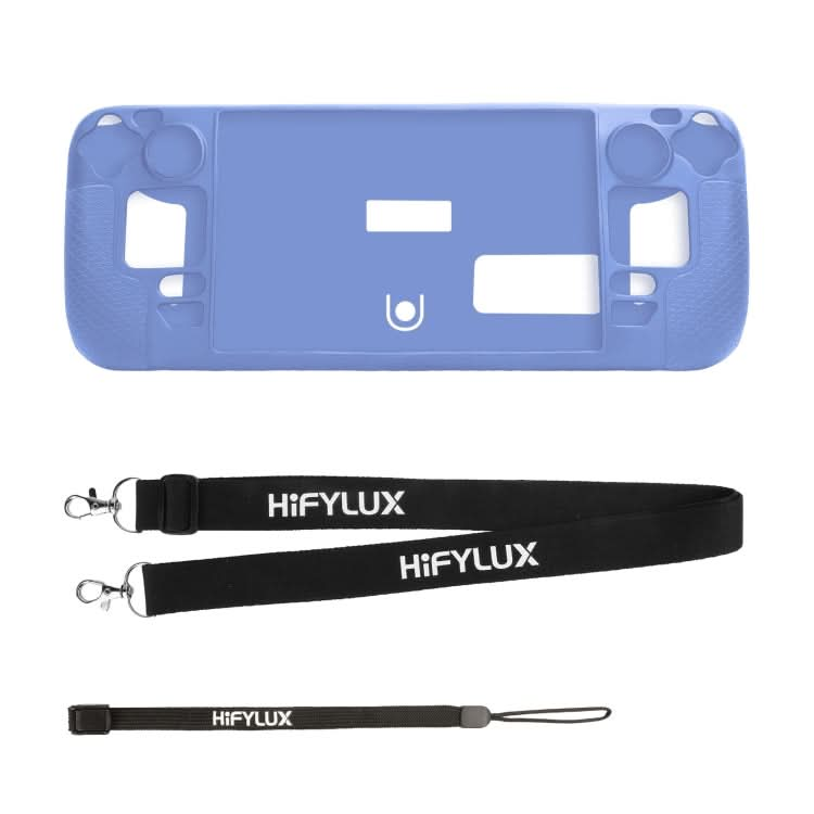 For Steam Deck Hifylux ST-PF14 Game Console Silicone Case Anti-scratch Non-slip Handheld Case Lanyard Reluova