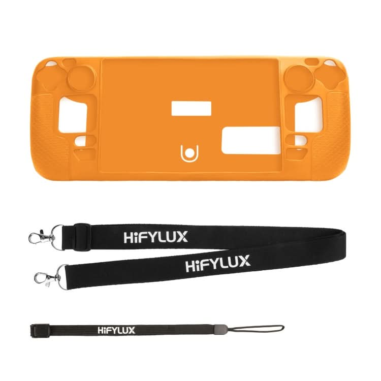 For Steam Deck Hifylux ST-PF14 Game Console Silicone Case Anti-scratch Non-slip Handheld Case Lanyard Reluova