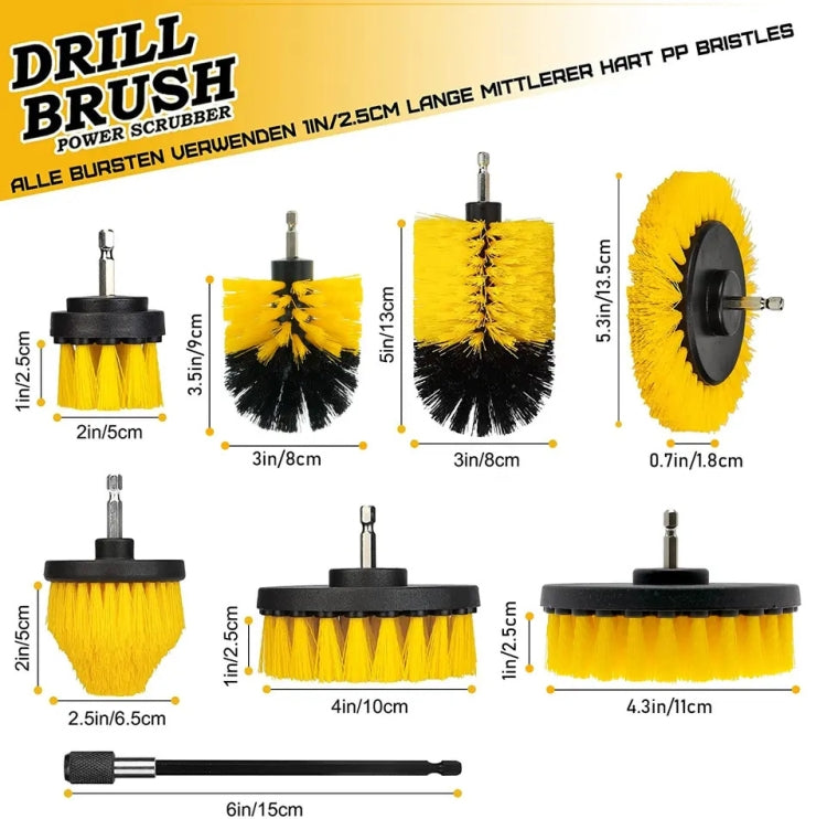 WRS-DS19 9 in 1 Electric Drill Crevice Cleaning Brushes Car Wash Tools Set ÎҵÄÉ̵ê