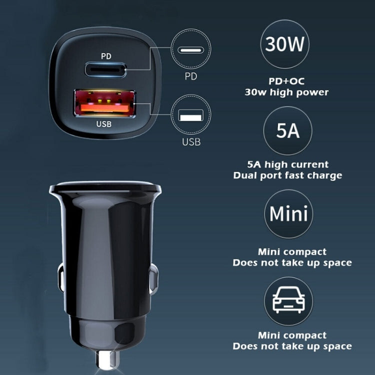 PD 30W Dual Port USB Super Fast Charge Car Charger ÎҵÄÉ̵ê