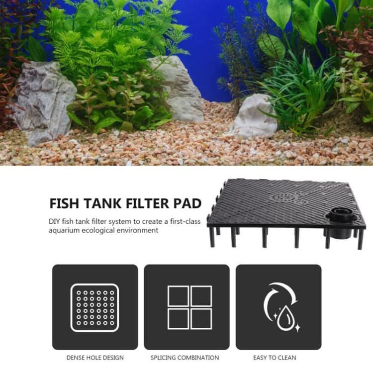 8pcs Fish Tank Bottom Filter Board Sand Mat(Black Tablet)-Reluova