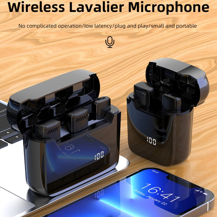 Wireless Lavalier Noise Canceling Microphone with Charging Case Reluova