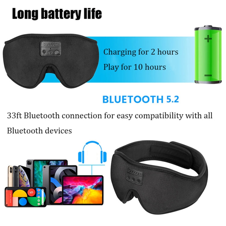 EM4 Bluetooth 5.2 Eye Mask Wireless Headphone Eye Protection for Sleep Office Lunch Break