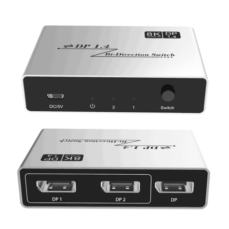 8K 60HZ 1.4V 2 In 1 Out DP Bidirectional Switcher My Store