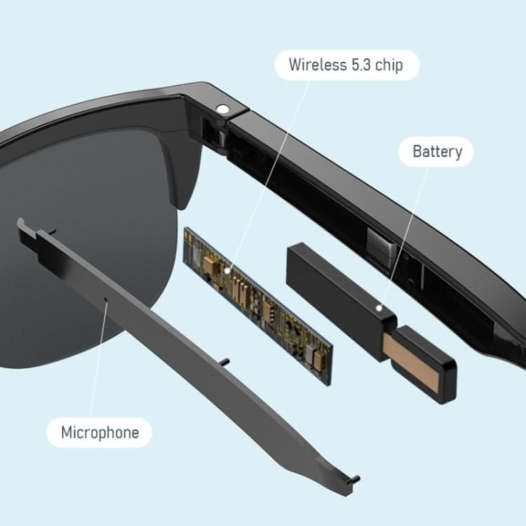 Bluetooth 5.3 Smart Sunglasses Wireless Headset Anti-Strong Light Anti-Polarized Sunglasses