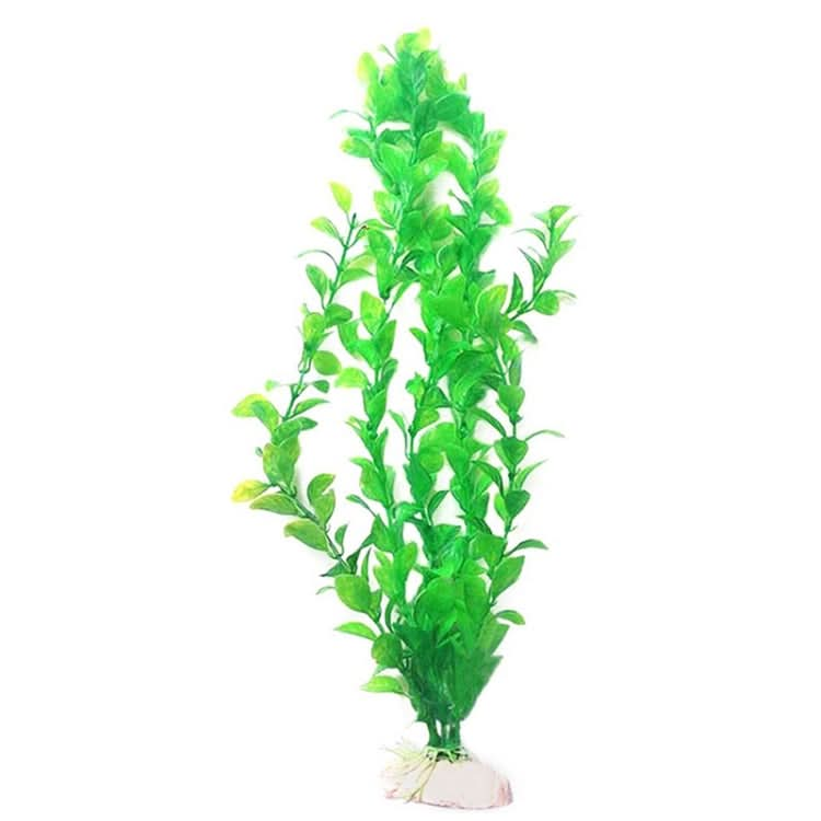 25cm Fish Tank Simulation Water Plants Aquarium Fish Tank Decoration Plastic Water Plants(Green)-Reluova