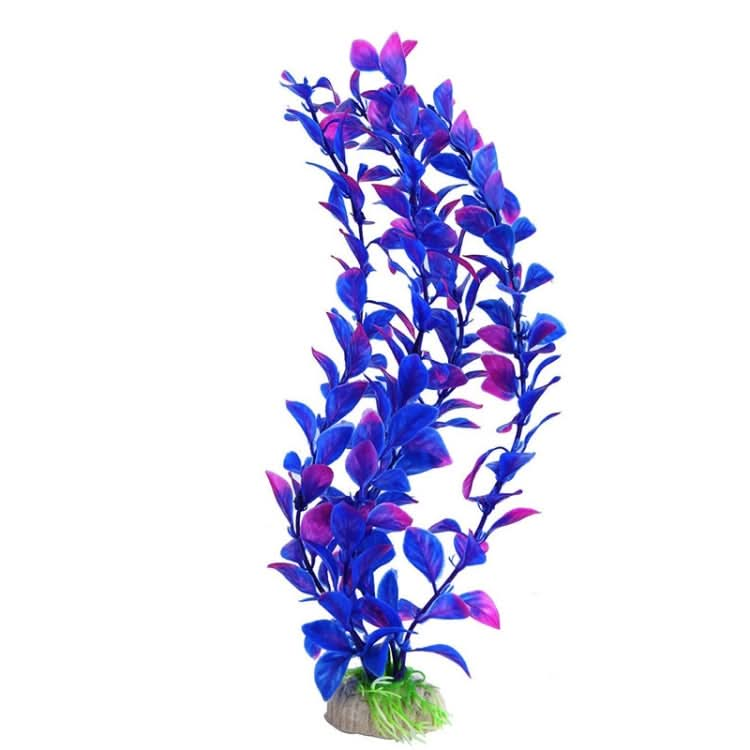 25cm Fish Tank Simulation Water Plants Aquarium Fish Tank Decoration Plastic Water Plants(Purple)-Reluova