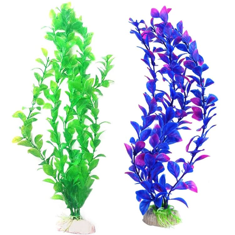 25cm Fish Tank Simulation Water Plants Aquarium Fish Tank Decoration Plastic Water Plants(Purple)-Reluova